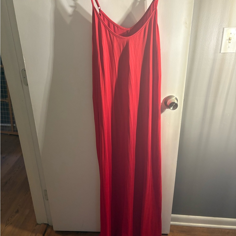 SHEIN Curve Vibrant  maxi Red Dress